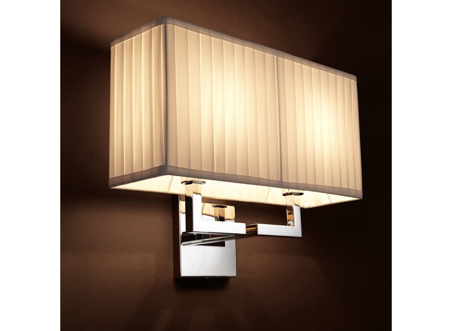 Westbrook wall lamp with pleated shade