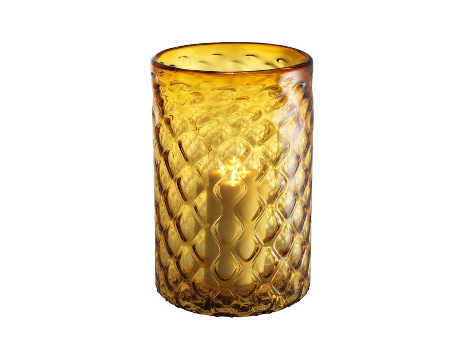 Wind lamp 'Aquila' L Glass Yellow H. 44 cm