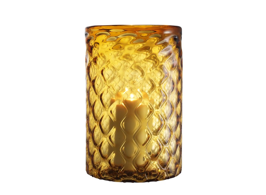 Wind lamp 'Aquila' L Glass Yellow H. 44 cm