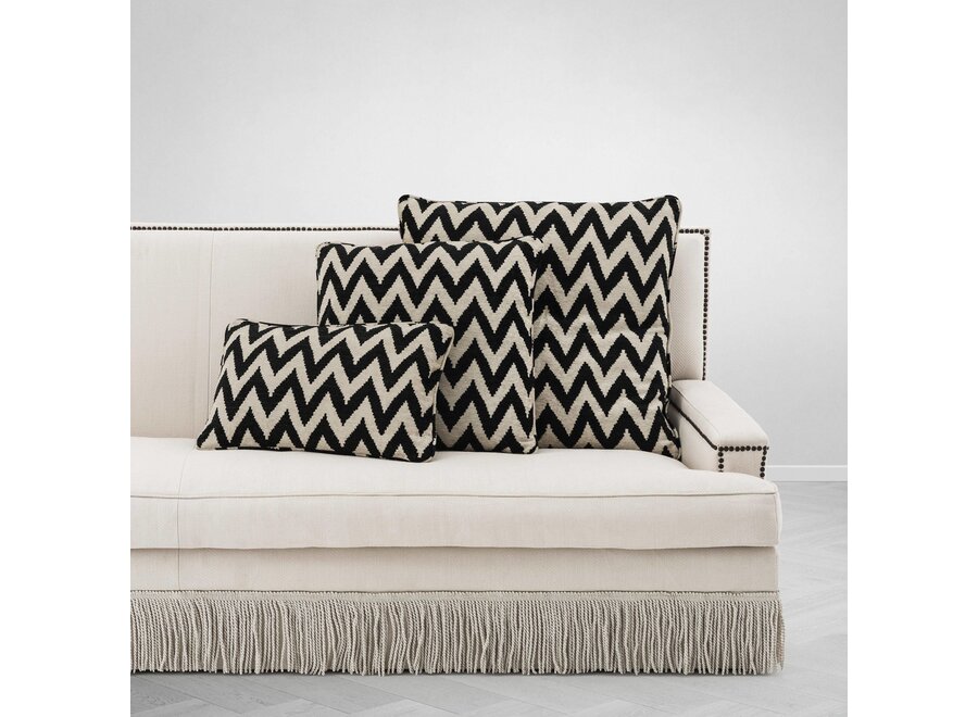 Zierkissen Chevron Schwarz  60x60 cm
