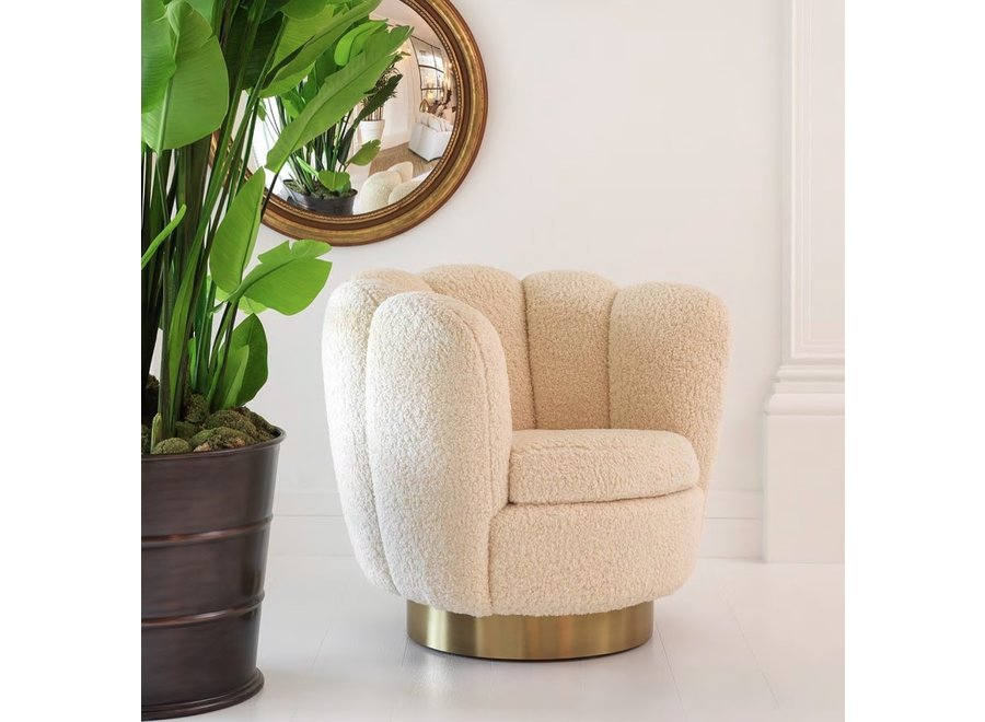 Swivel armchair 'Mirage' - Faux Sherling