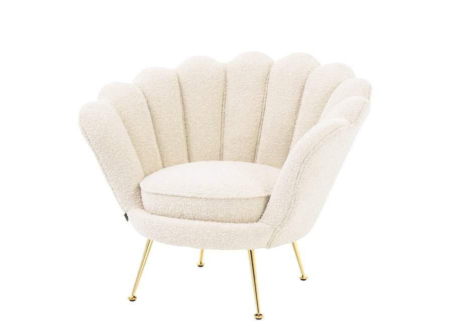 Fauteuil 'Trapezium' - Bouclé Crème