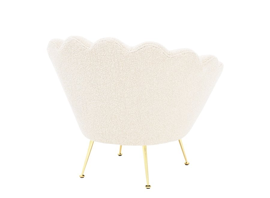 Fauteuil 'Trapezium' - Bouclé Crème