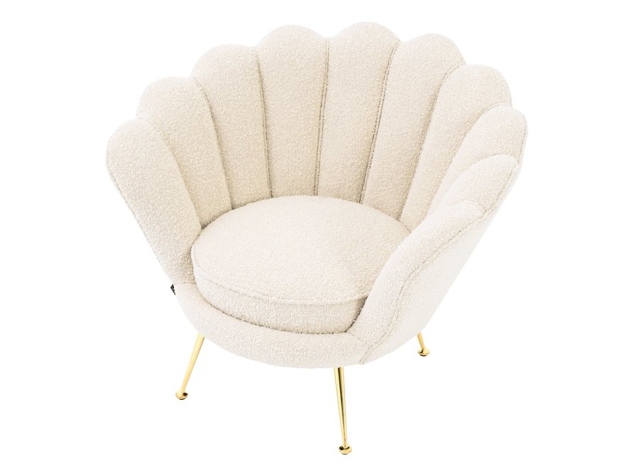 Fauteuil 'Trapezium' - Bouclé Crème