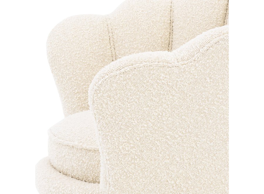 Fauteuil 'Trapezium' - Bouclé Crème