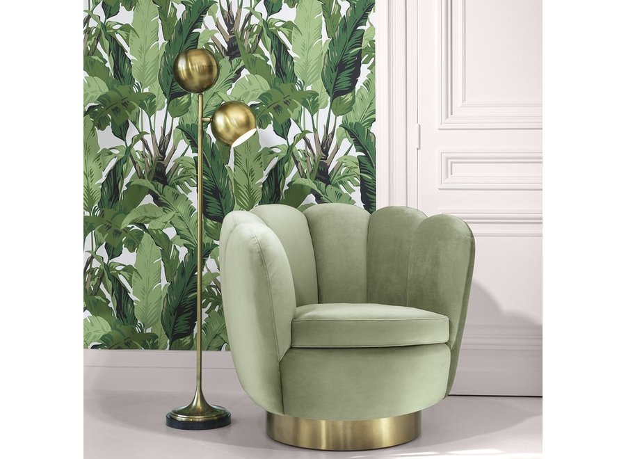 Swivel armchair 'Mirage' - Savona Pistache Green