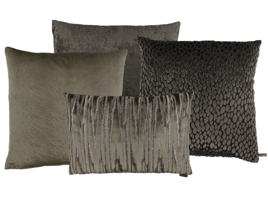 Cushion combination Brown/Dark Taupe: Perla, Speranza, Cronna & Zafira