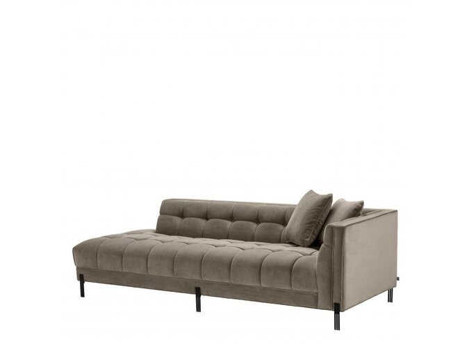 Lounge Sofa Sienna - Greige Velvet - Right