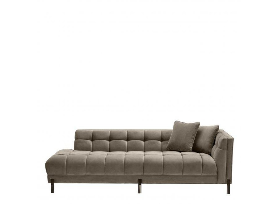 Lounge Sofa ‘Sienna' - Greige Velvet - Right