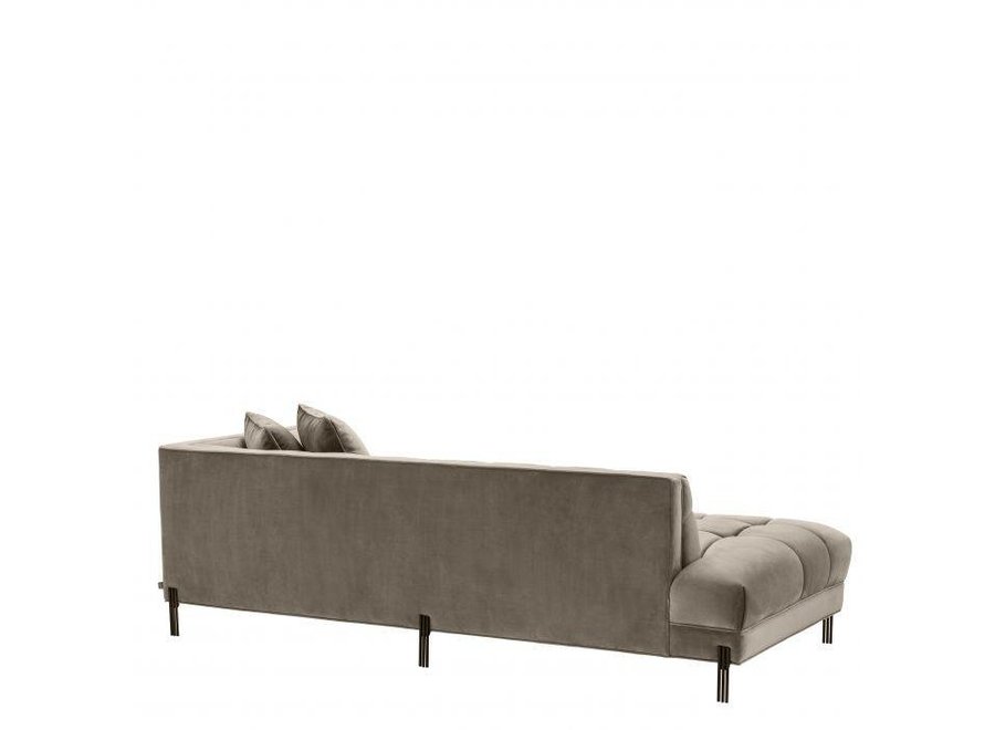 Lounge Sofa ‘Sienna' - Greige Velvet - Right
