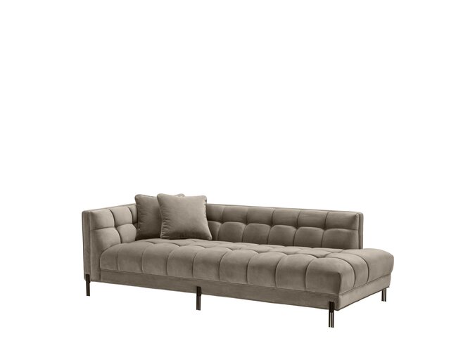 Lounge Canapé Sienna - Greige Velvet - Left