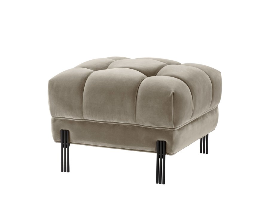 Hocker Sienna - Greige Velvet