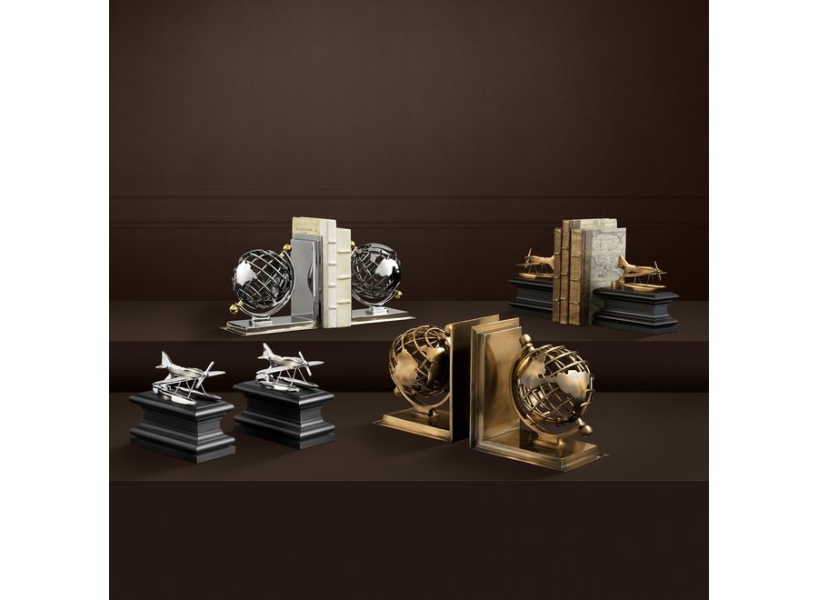 Serre-Livres 'Globe' - Set van 2 - Brass