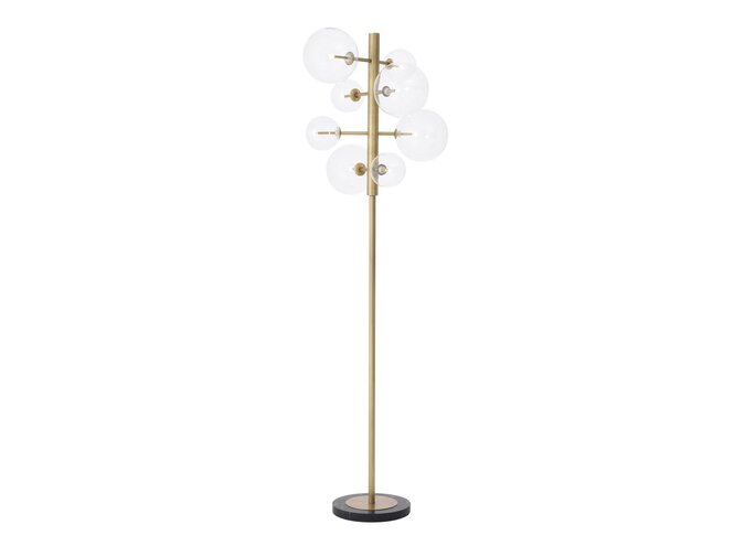 EICHHOLTZ Floor lamp 'Kingston' - brass - Wilhelmina Designs