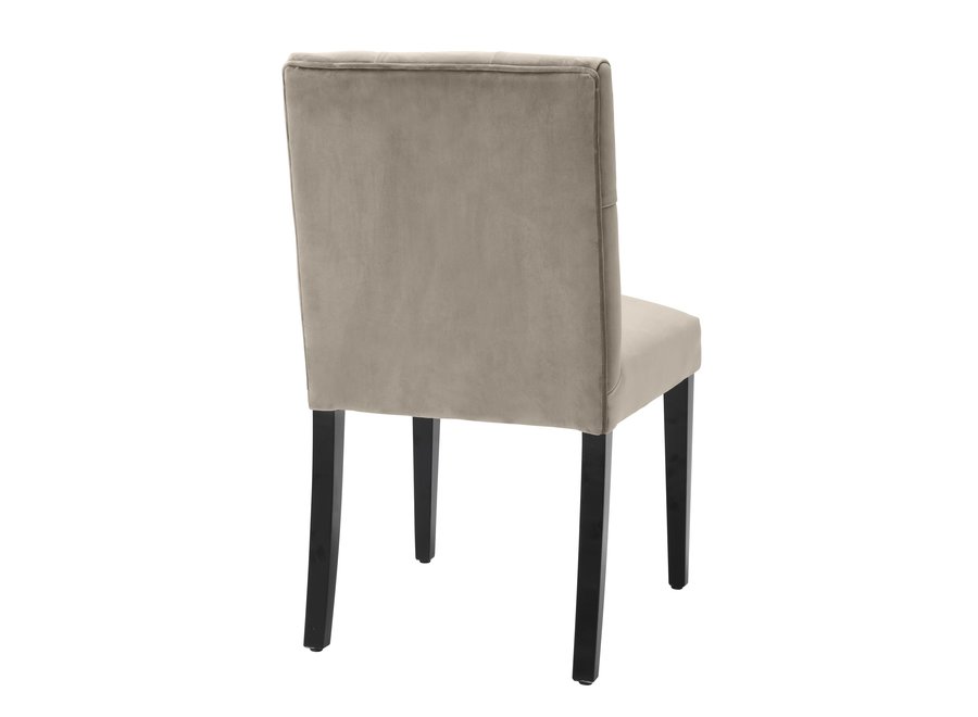 Dining chair 'Atena' Savona Greige Velvet