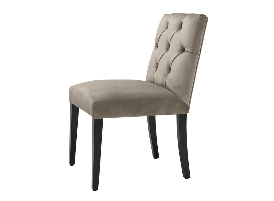 Dining chair 'Atena' Savona Greige Velvet