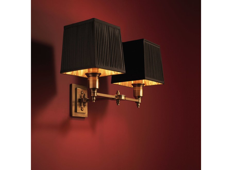 Lampe murale 'Lexington' - Double - Black/Brass