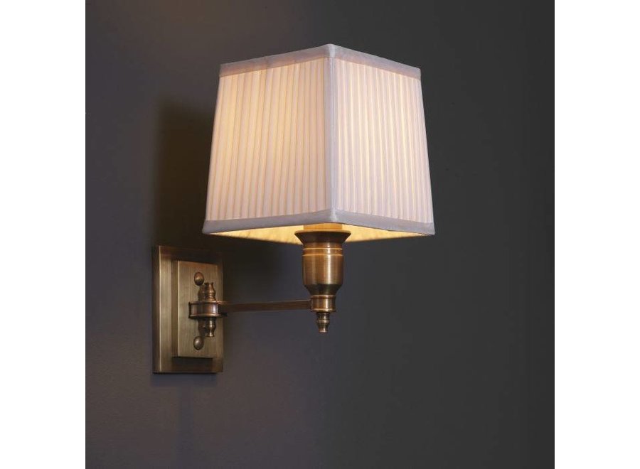 Wall Lamp 'Lexington' - Single - White / Brass