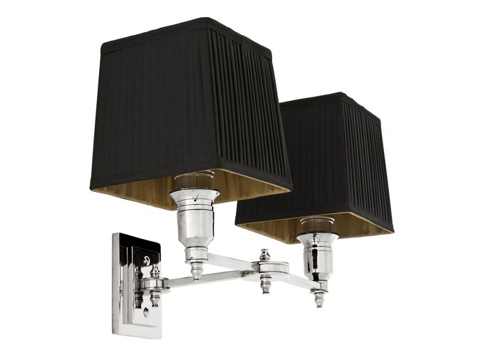 Lampe murale Lexington Double-  Black / Nickel