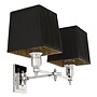 Wall lamp 'Lexington' Double - Black / Nickel