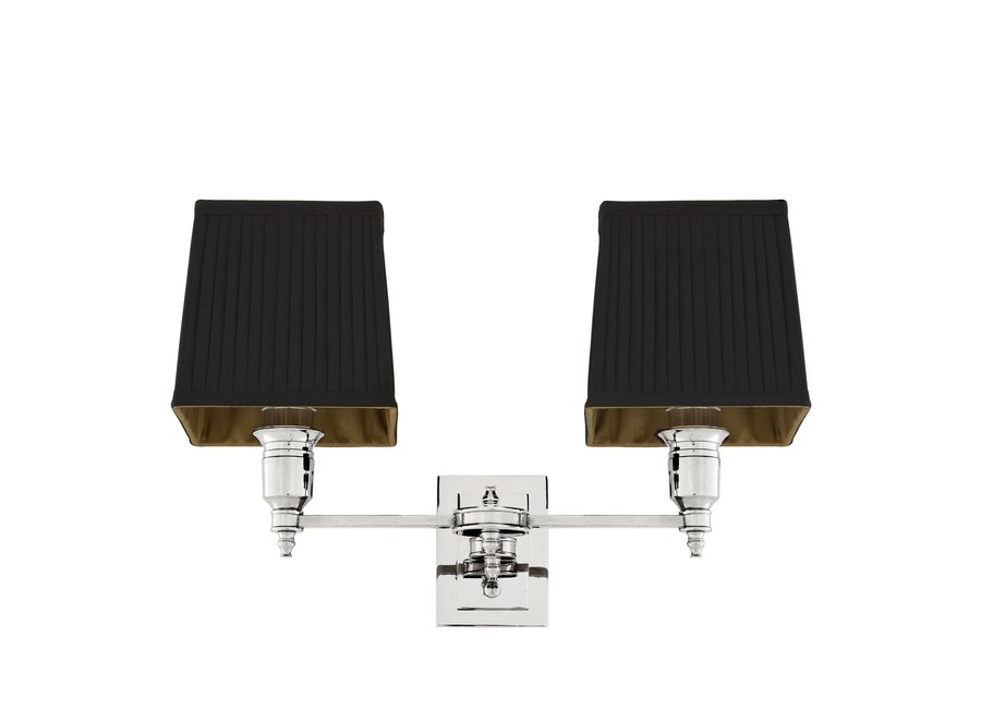 Lampe murale 'Lexington' Double-  Black / Nickel
