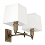 Wall lamp 'Lexington' - Double - White/Brass