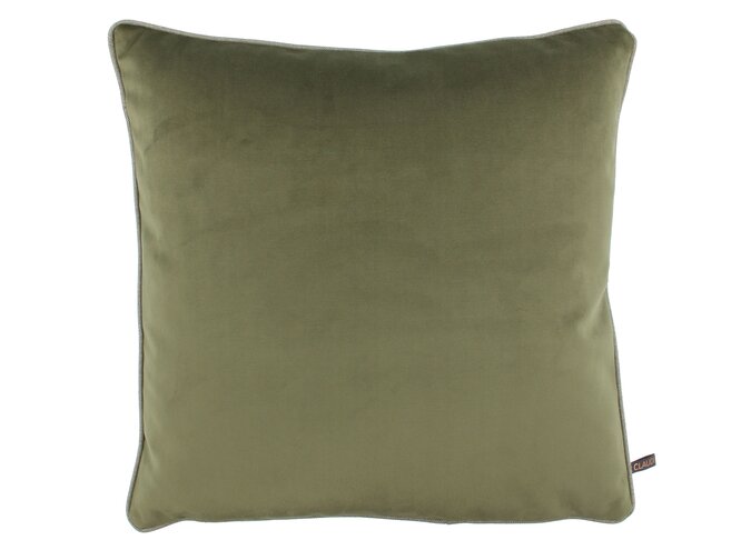 Coussin Astrid Olive + Piping Sand