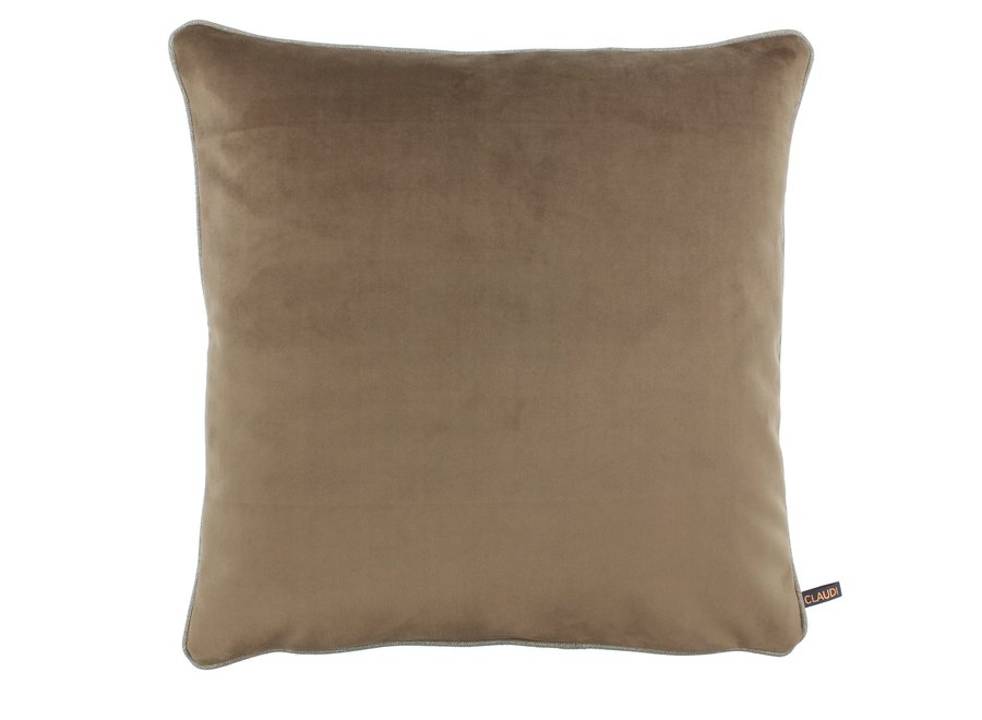 Coussin décoratif Astrid Brown + Piping Sand