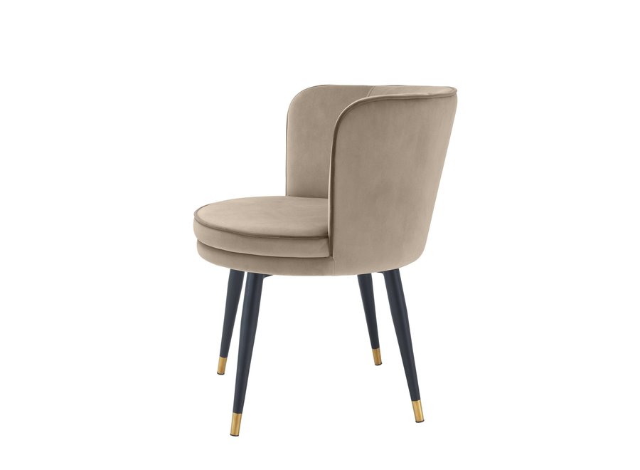 Dining chair 'Grenada' Greige Velvet