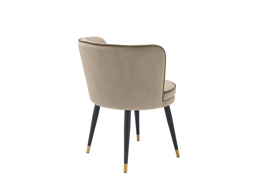 Dining chair 'Grenada' Greige Velvet