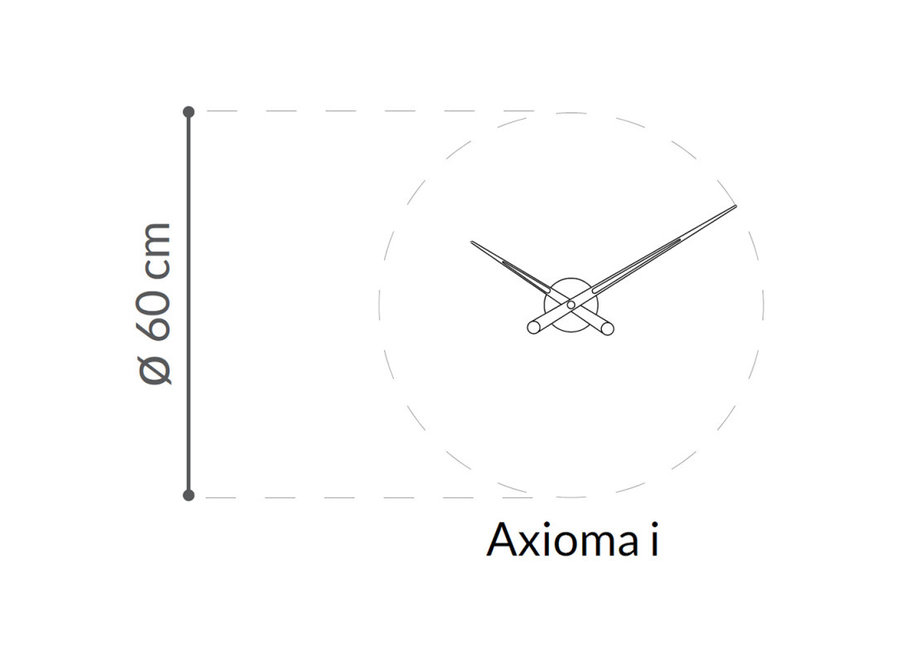 Design Wanduhr 'Axioma I' 60cm