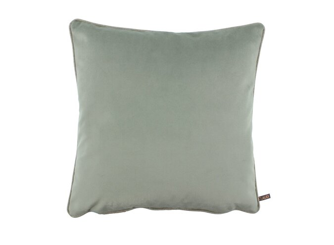 Coussin Rosana Celadon + piping Sand