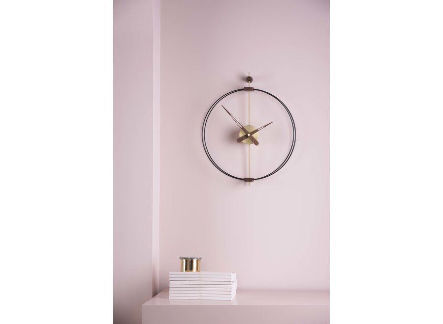 Design wall clock 'Micro Barcelona' G Gold