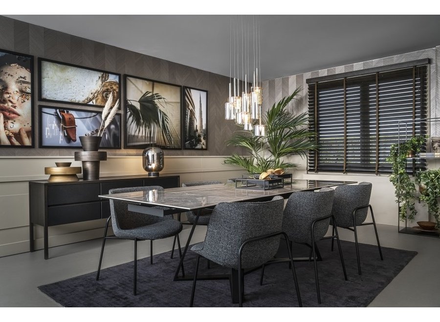 Aluminium vaas 'Toba' - Brown - L