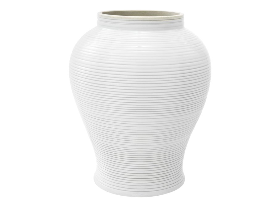 Weiße Vase 'Celestine' L 65 cm