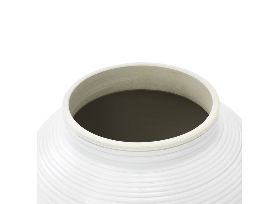 Weiße Vase 'Celestine' L 65 cm