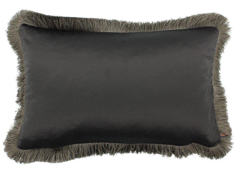 Cushion Sorella Dark Taupe + Fringe Taupe