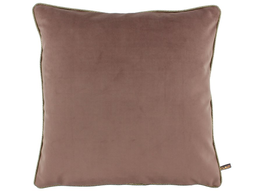 Decorative cushion Astrid Ash Rose + Piping Gold