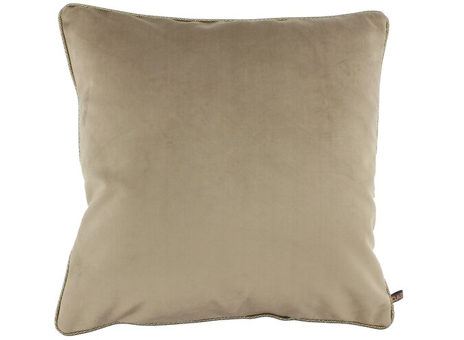 Coussin Astrid Dark Sand + Piping Gold