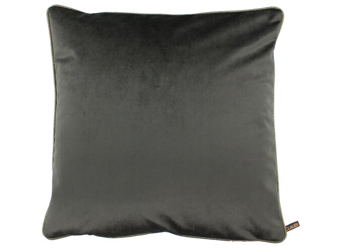 Coussin Astrid Dark Taupe + Piping Gold