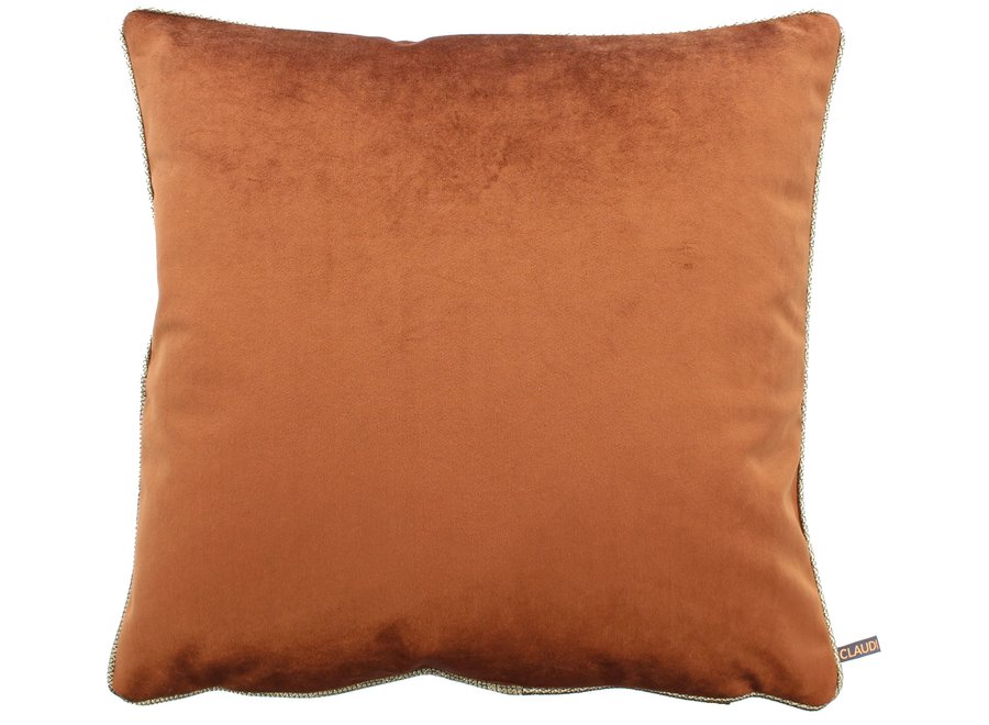 Coussin décoratif Astrid Copper + Piping Gold