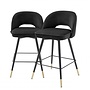 Counter stool 'Cliff' set of 2 - Roche black
