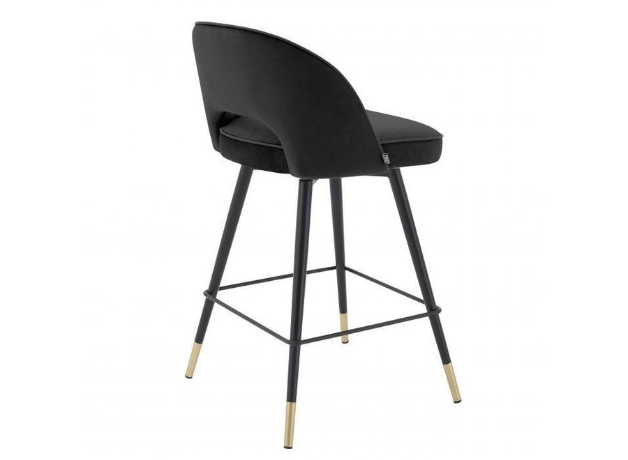 Counter stool 'Cliff' set of 2 - Roche black