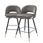 Tabouret de comptoir 'Cliff' lot de 2 - Savona grey