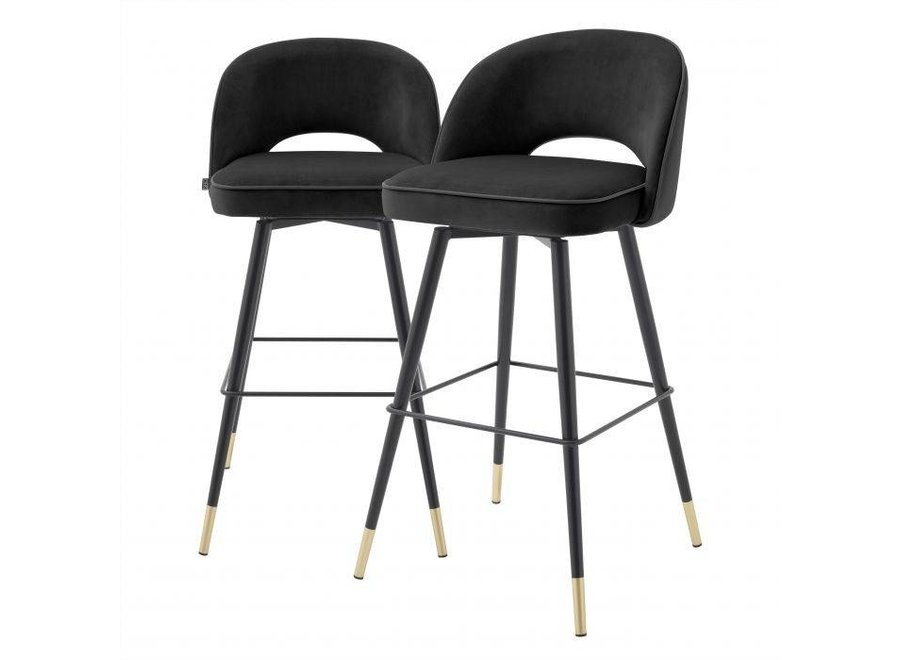 Bar Stuhl 'Cliff' 2er Se t- Roche black