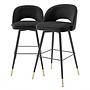 Chaise de bar 'Cliff' lot de 2 - Roche black