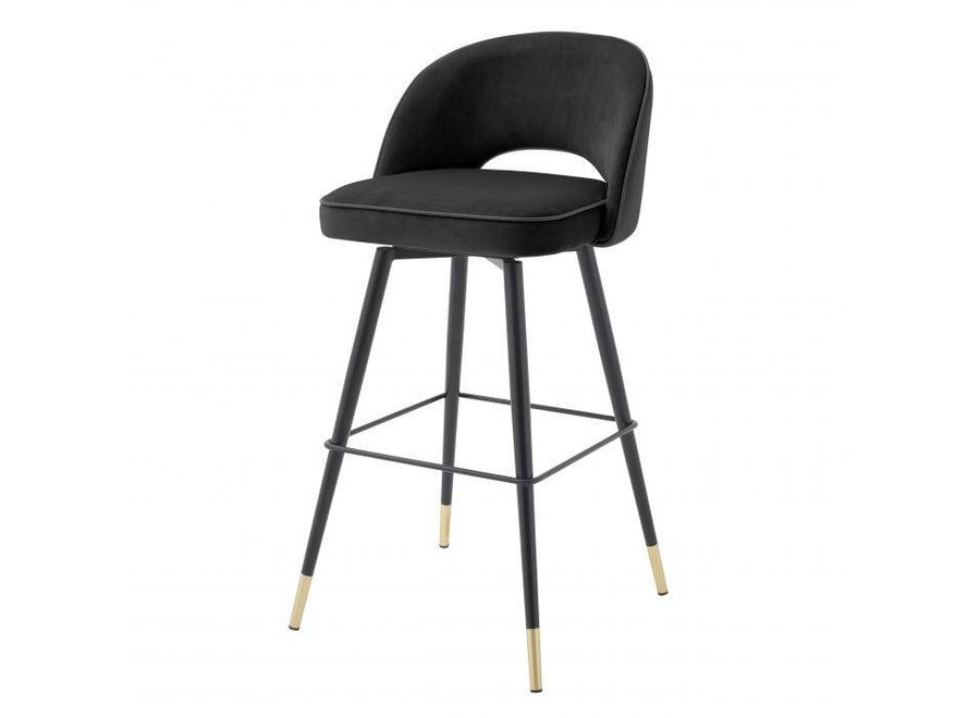 Bar stool 'Cliff' set of 2 - Roche black