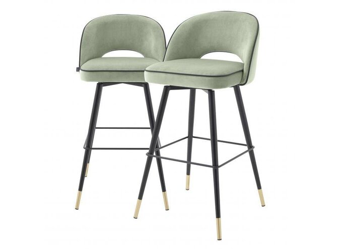 Bar stool Cliff set of 2 - Savona pistache green