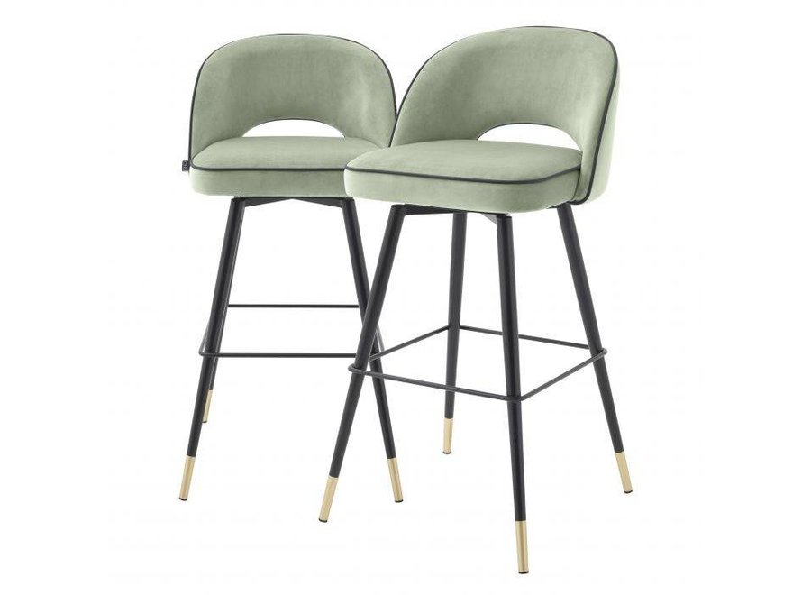 Chaise de bar Cliff lot de 2 - Savona pistache green