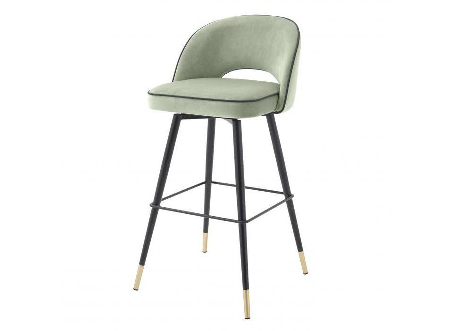 Bar stool 'Cliff' set of 2 - Savona pistache green